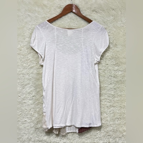 Anthropologie One September Pleated Colorblock Blouse - Picture 2 of 6